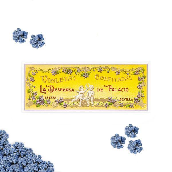 Violetas Naturales Confitadas artesanales en estuche de 50 g
