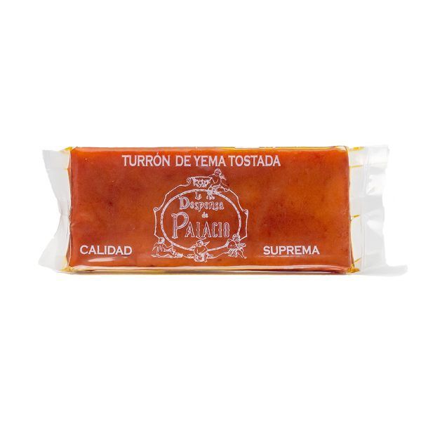 Turrón de Yema Tostada artesanal con almendra y yema de huevo.