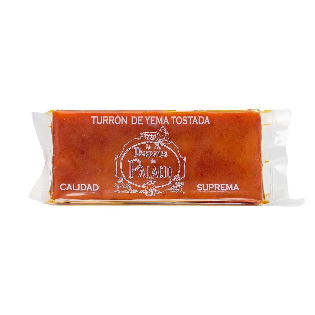 Turrón de Yema Tostada artesanal con almendra y yema de huevo.