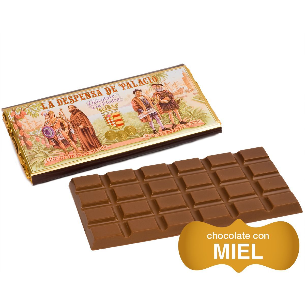 Tableta de chocolate artesanal Padre Matías con Miel